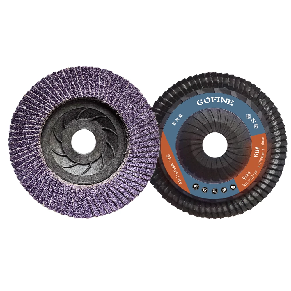 size 100*16  grit 60 Calcined Alumina abrasive flap disc  for stainless steel