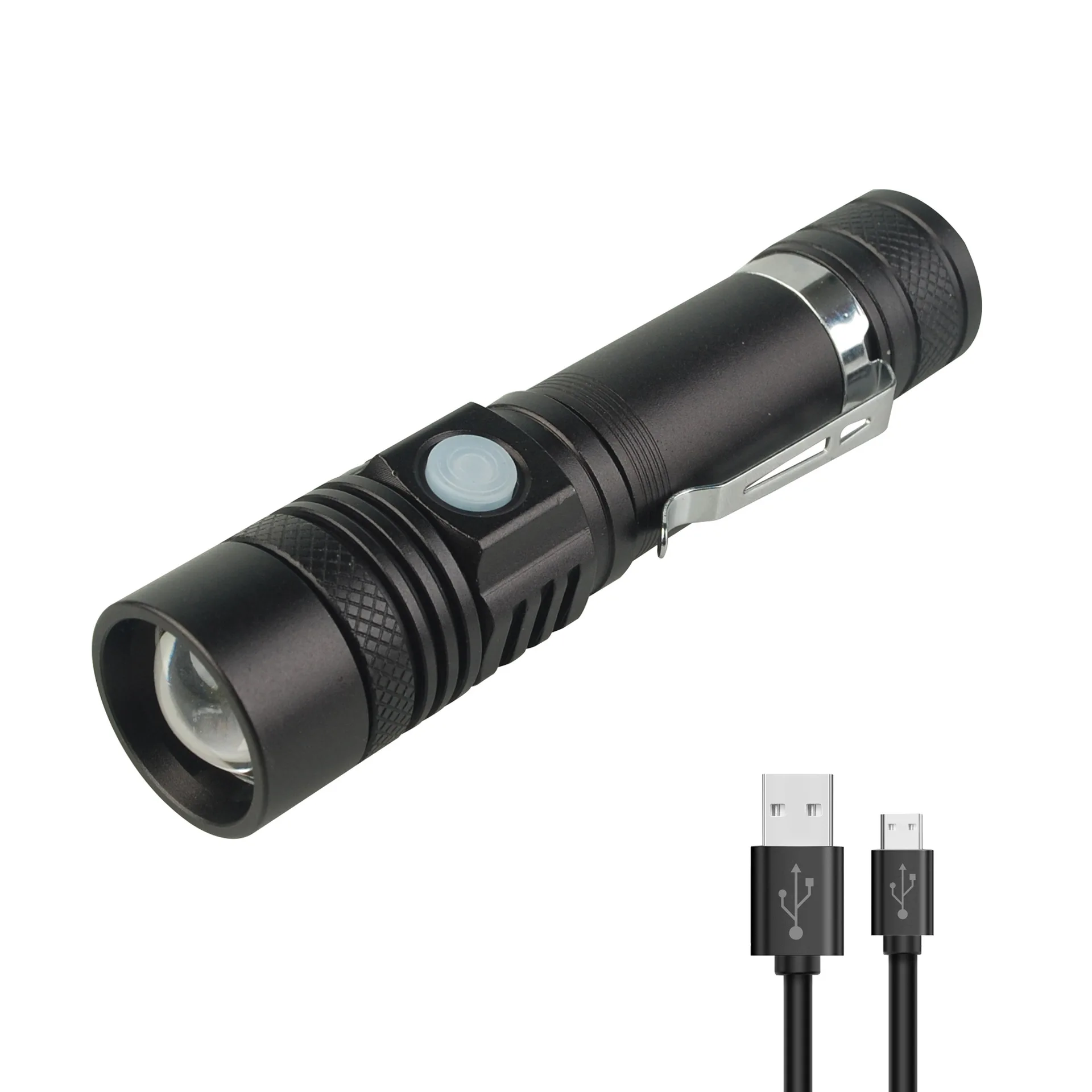 Goldmore5 LED ZOOM Flashlight High Bright 1200LM Tactical flashlight With USB Charging Function For Outdoor,Working And Trip