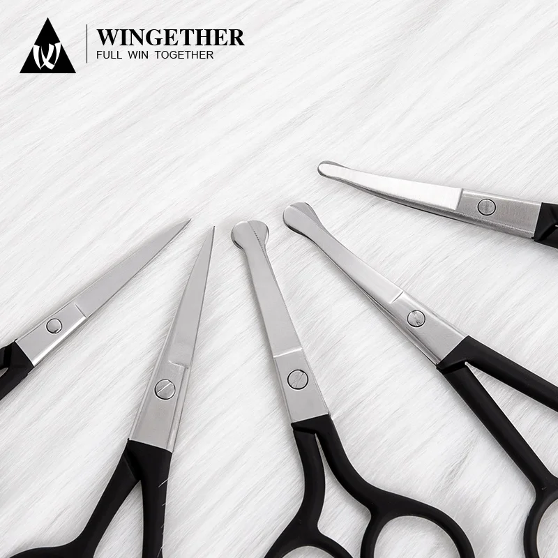 Wingether Amazon, оптовая продажа, все нержавеющие ножницы, прямые ножницы с пластиковой ручкой, ножницы