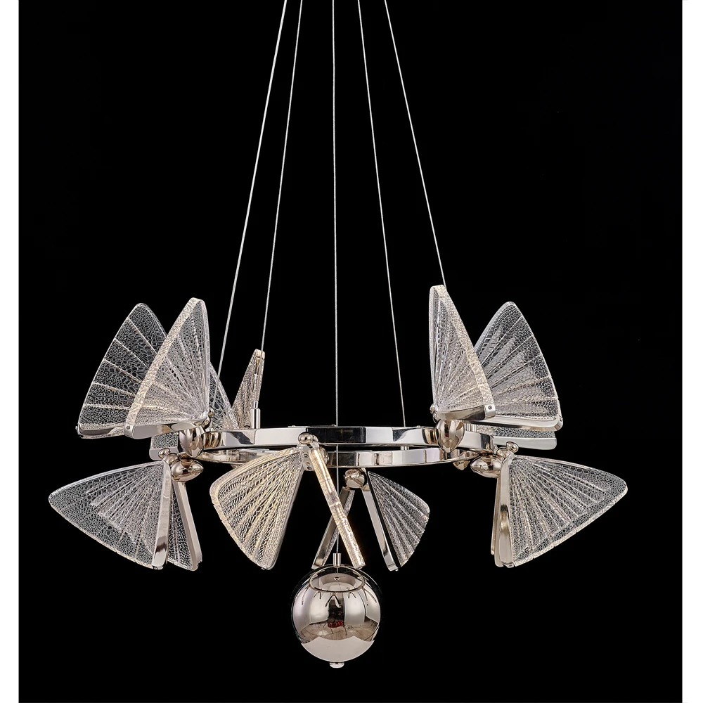 Modern LED Light Butterfly Organic Acrylic Home Romantic Dream Chandelier Bedroom