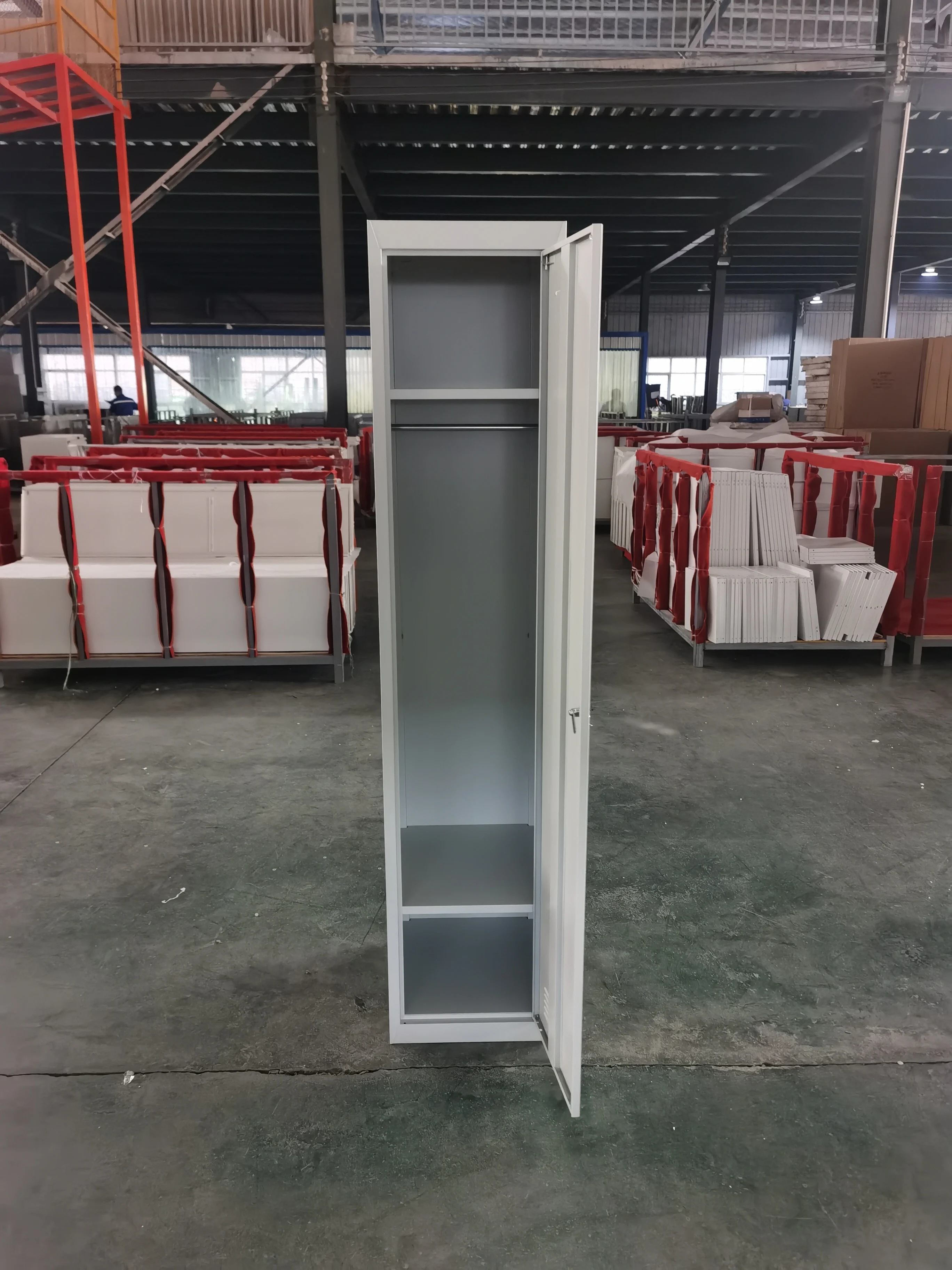 Cheap Steel Vertical Clothes Storage Locker 1 Door Metal Locker Gym Single Door Locker