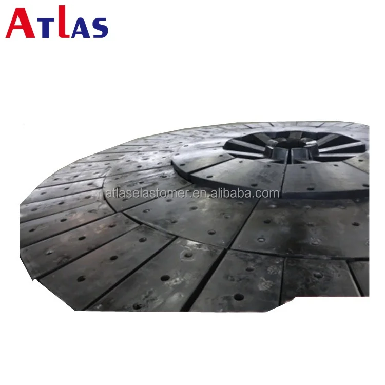 Grinding ball mill liner rubber lining good abrasive natural rubber lifterbar