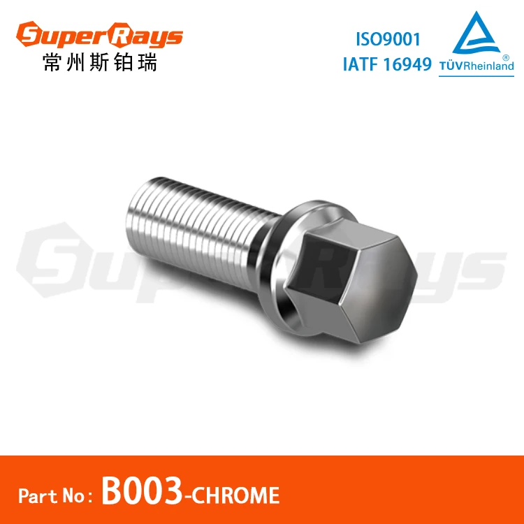 MR LUG NUT B003 Chrome finish Ball Seat SR13,Hex17mm Class10.9, Box Packing Wheel hub Bolt