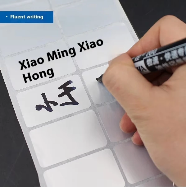 Waterproof Self-Adhesive Sticker Handwritten Asian Silver Label Paper Home Storage Classification Printing Price Wire Name Date