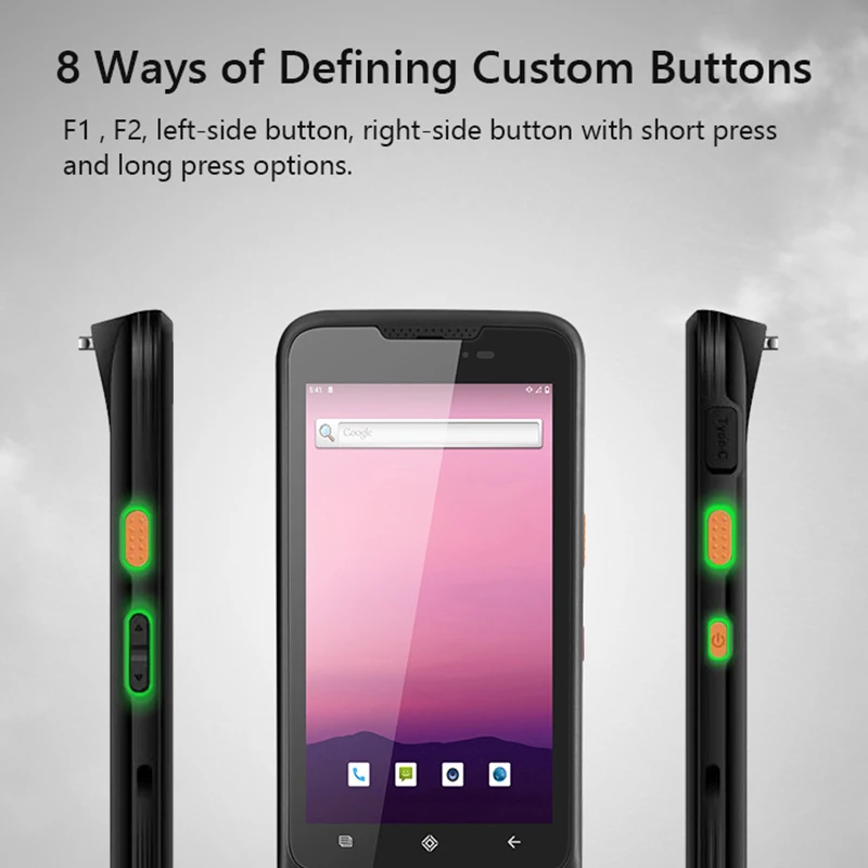 5 inch industrial rugged smartphone android pda with capacitive touchscreen