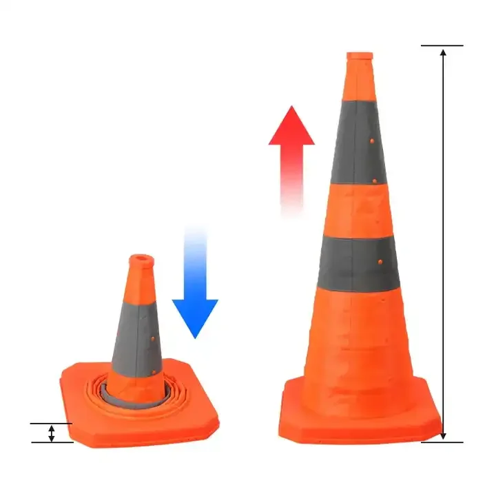 Road emergency collapsible cone Traffic barrier warning cone Vehicle portable reflective traffic cone