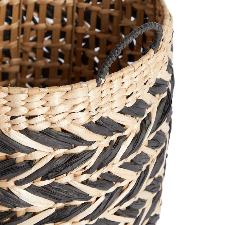 High Quality Handmade Foldable Storage Baskets Baby Kids Toy Clothing Storage Home Laundry Basket Wicker Woven Storage Basket