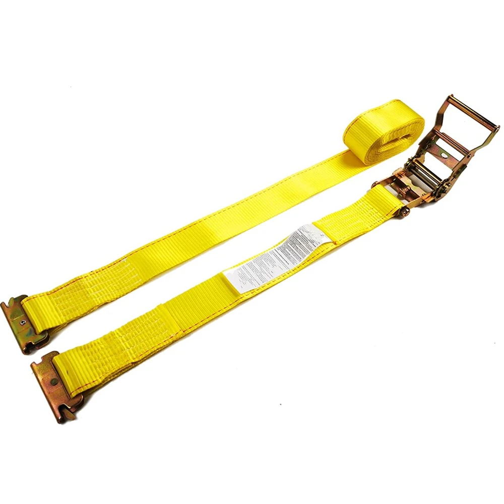 Professional manufacturer customized 2 inch 4400LBs polyester quick release E track Motorcycle ratchet tie down straps
