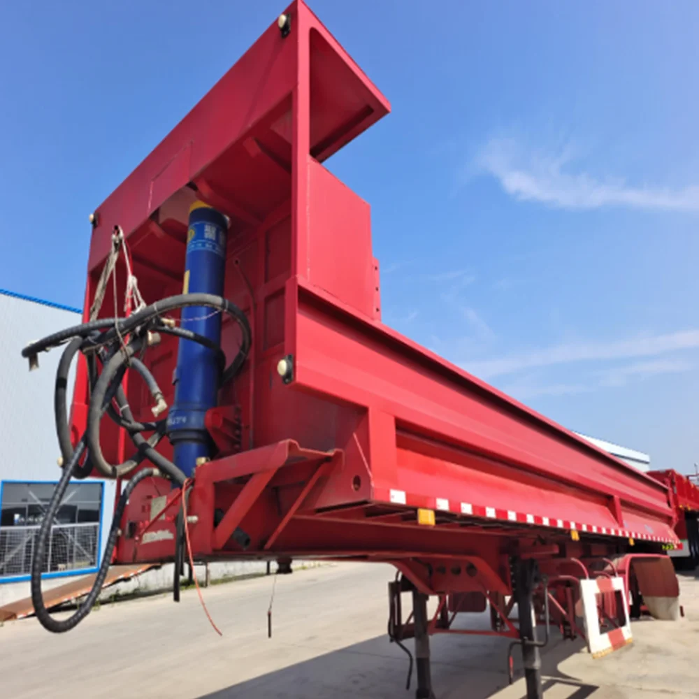 OYJD Customizable OEM Truck Trailer Dump Durable Large Loading Space with Side Wall Semi Trailer for Commercial Use