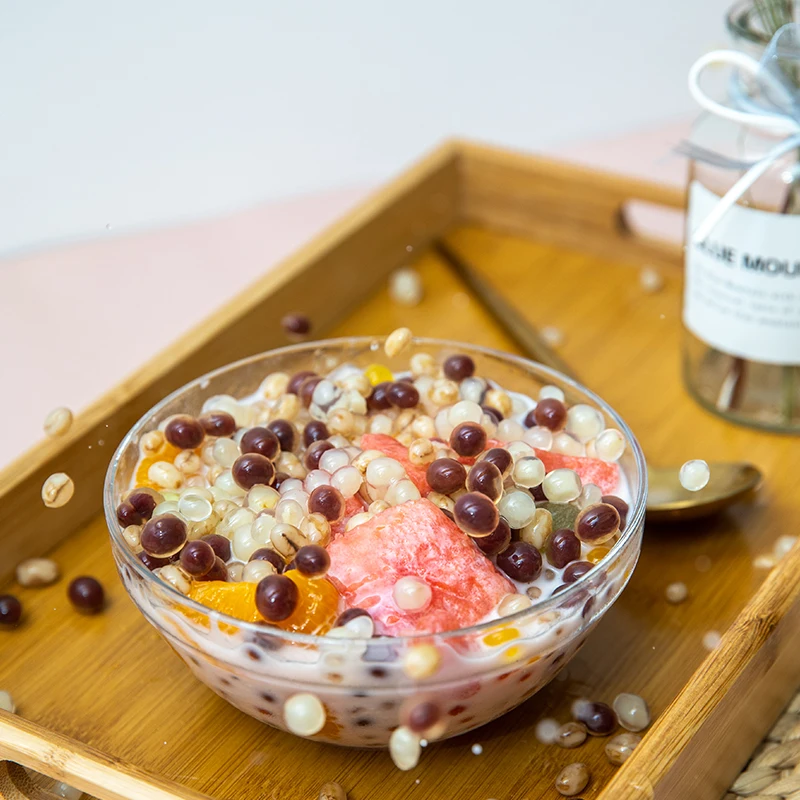 Hot Selling New Products For Beverage Delicious Fruit  Bursting Boba Water 1.2Kg WATER-CHESTNUT Flavor Popping Boba  Flavor