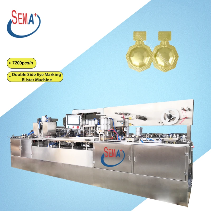 Automatic blister packaging machine mouthwash perfume cosmetics forming filling sealing machine