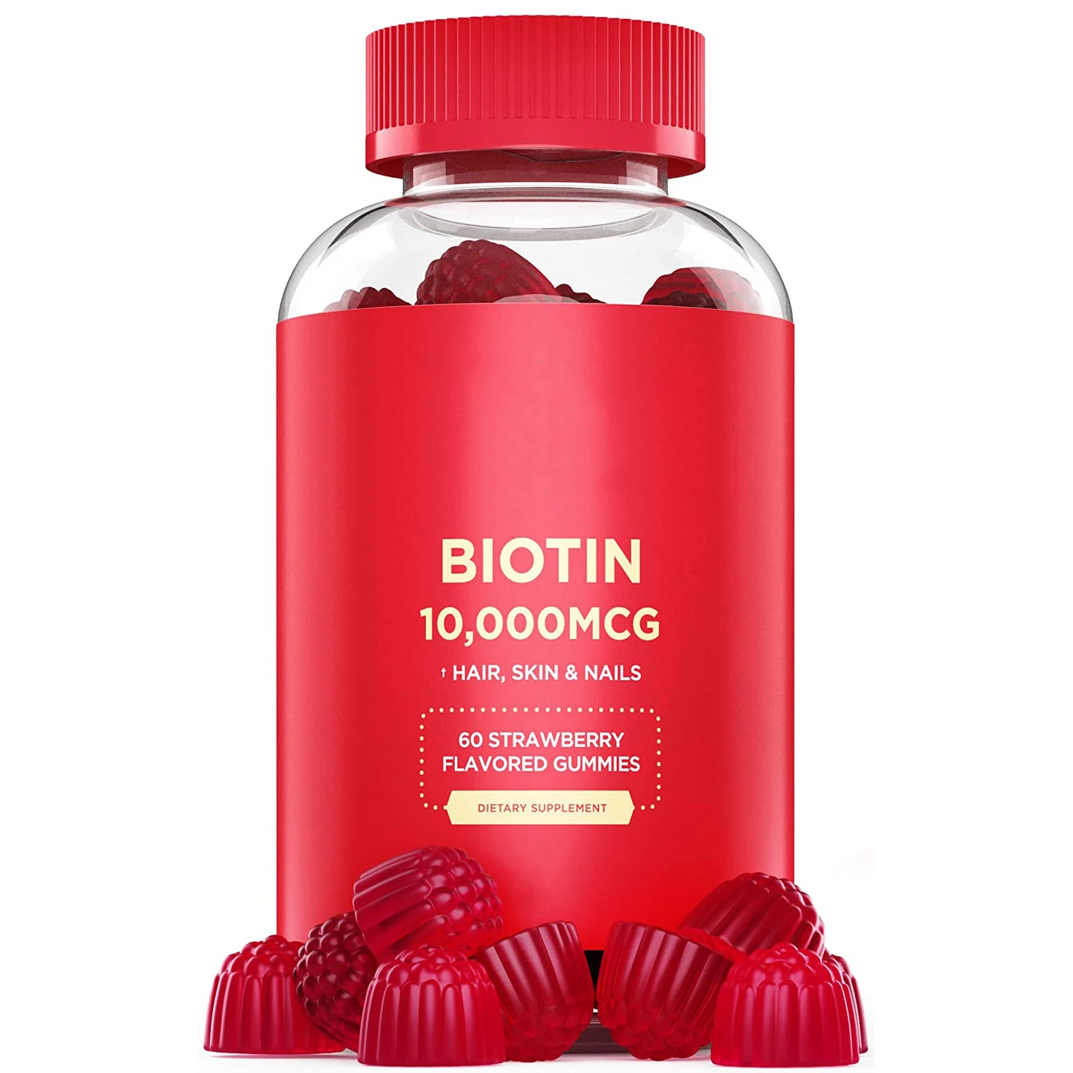 custom logo private label jar halal candy warheads vegan Biotin hair skin nails Vitamin gummy candy candies