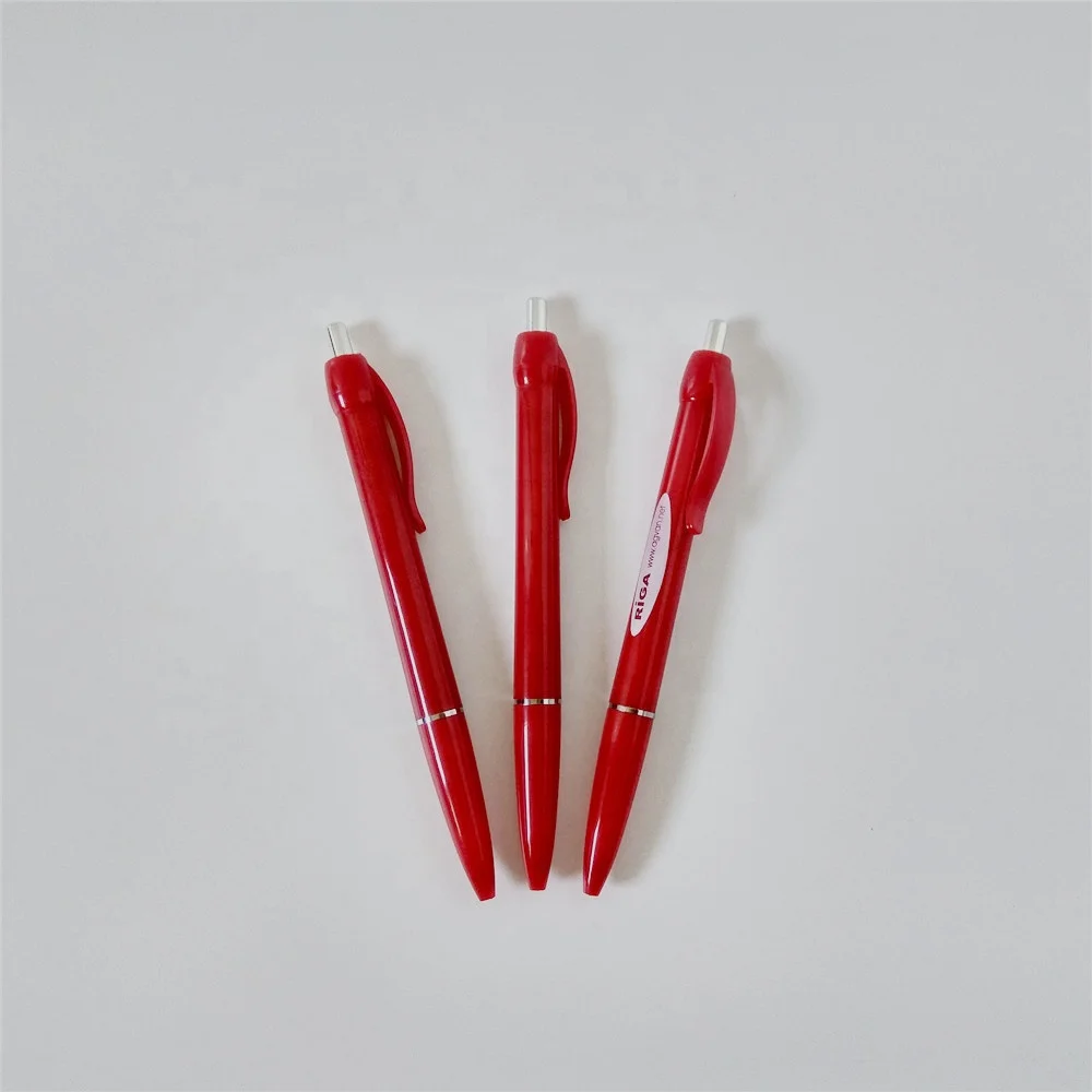 Red barrel Promotional Advertising Banner Pen With Paper Inside Plastic Retractable Pull out Banner Pen