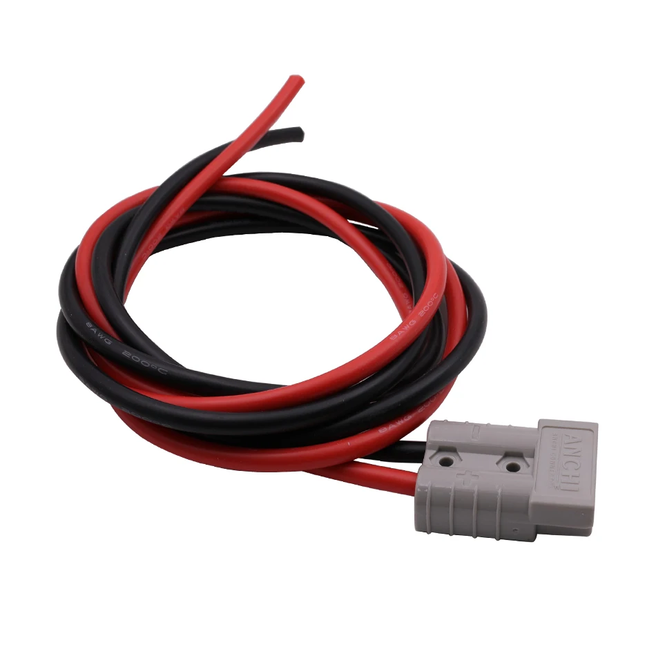 Wire Plug Cable 50A 120A 175A 350A 600V Battery Connector 2/4/6/8/10/12AWG Super Soft Silicone Wire For Auto