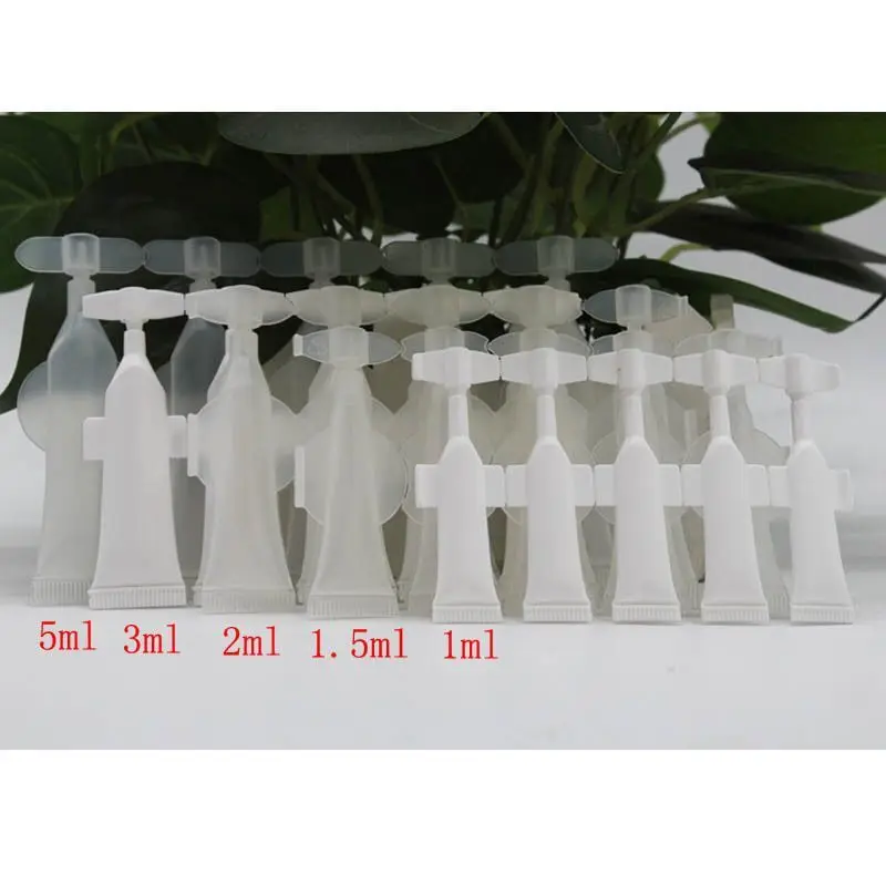 1-5ml Small size Test Mini Essence PE Plastic Connected ampoule Tube for Ointment/unguent