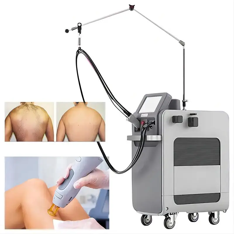 2023 New 1064 nm Long Pulse Nd Yag Laser Epilator Hair Removal 755 nm Alexandrite Laser Hair Removal Machine
