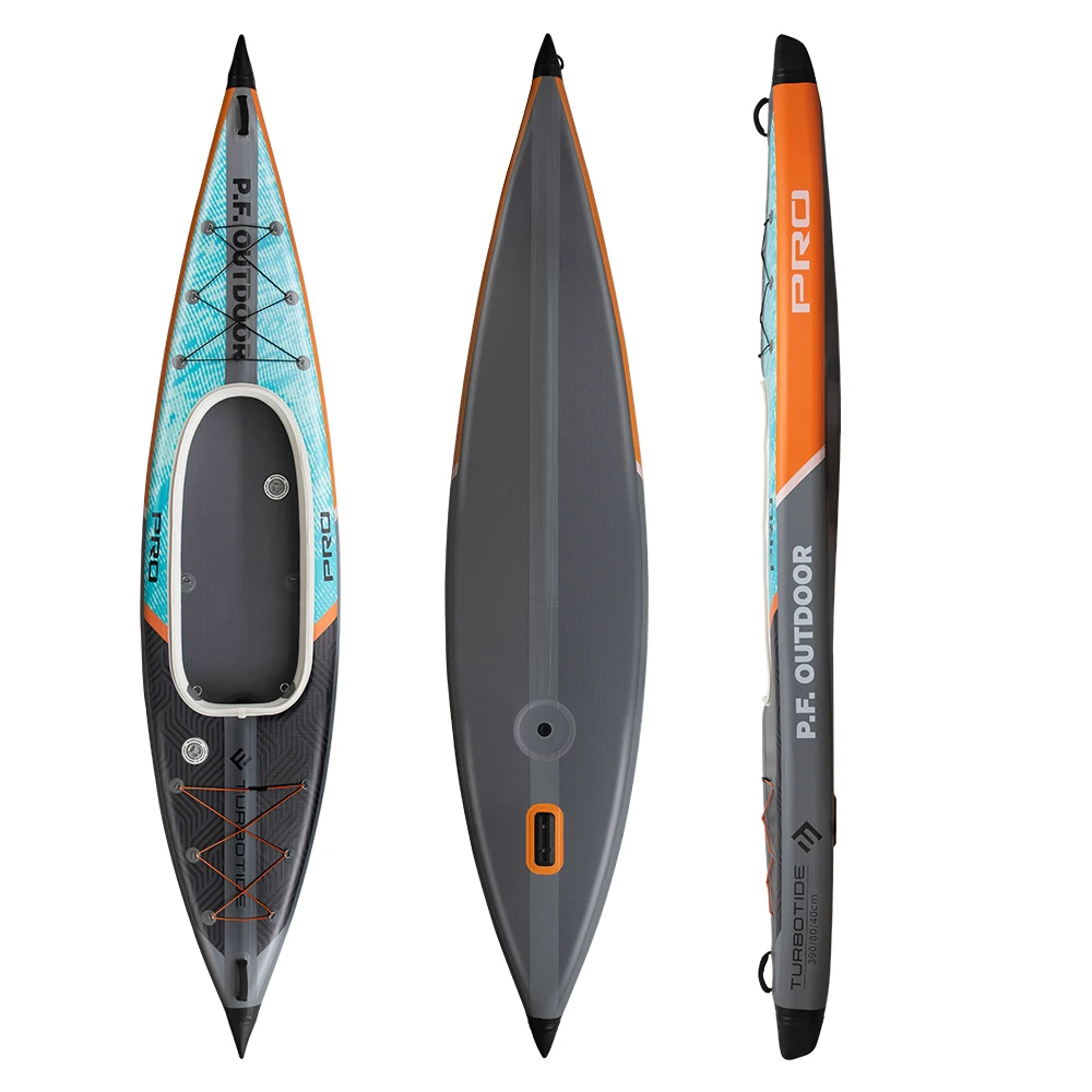 NEW STYLE waterplay inflatable fishing Kayak set fishing bait kayak boat 1 person 390*80*40CM Inflatable solo kayak with paddle