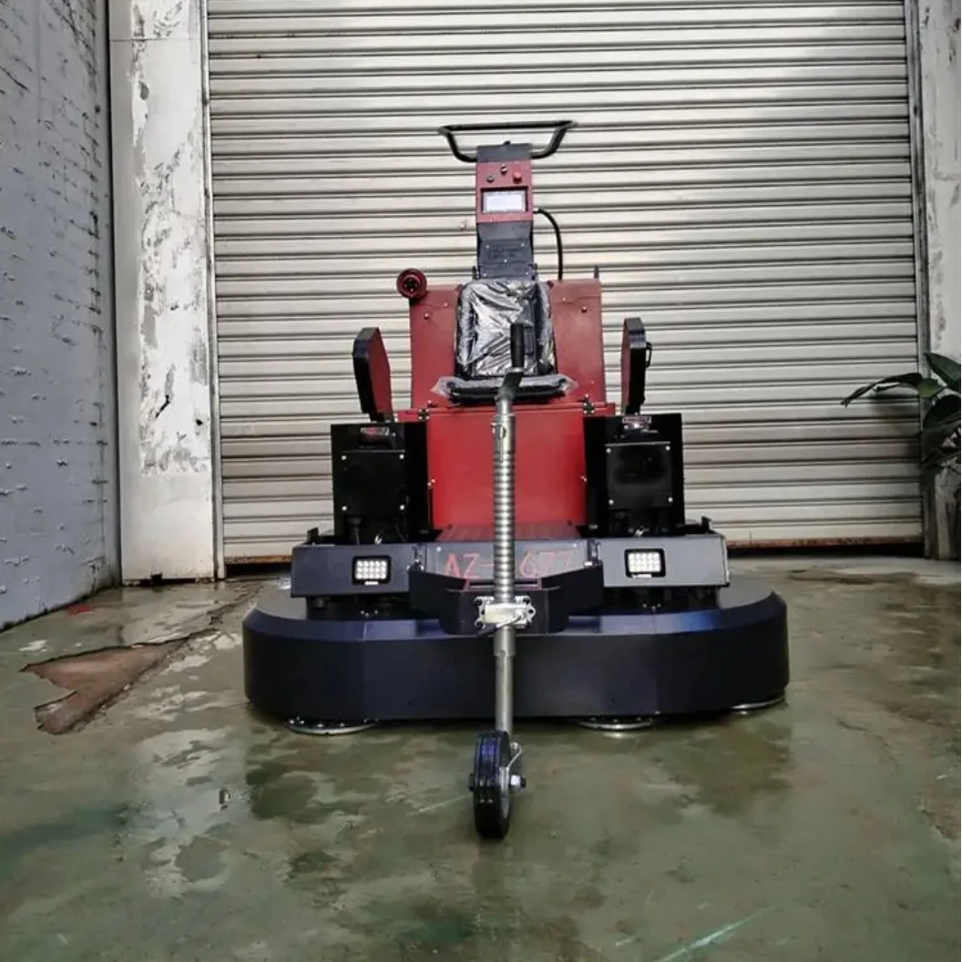 1677 New Automatic Planetary Disc Floor Grinding Machine Car Type PLC Servo Remote Control Gear Gearbox Concrete Surface