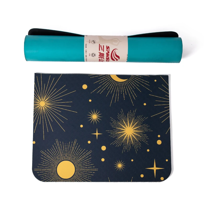 Sansd Extra Thick High Density Exercise Tpe Waterproof Yoga Mat For Hot Yoga Bikram Ashtanga Sweaty Workouts