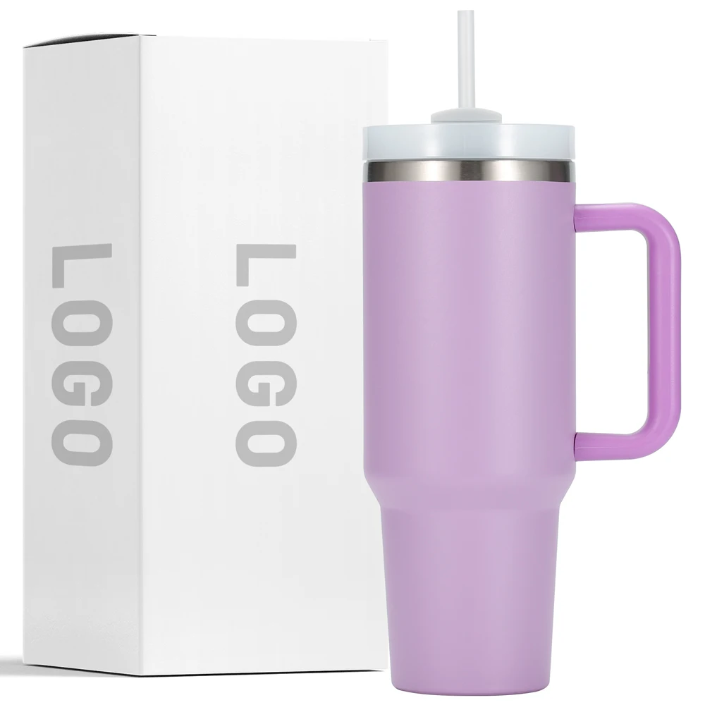 New color 40 oz tumbler Outdoor travel coffee mug stainless steel tumbler with straw