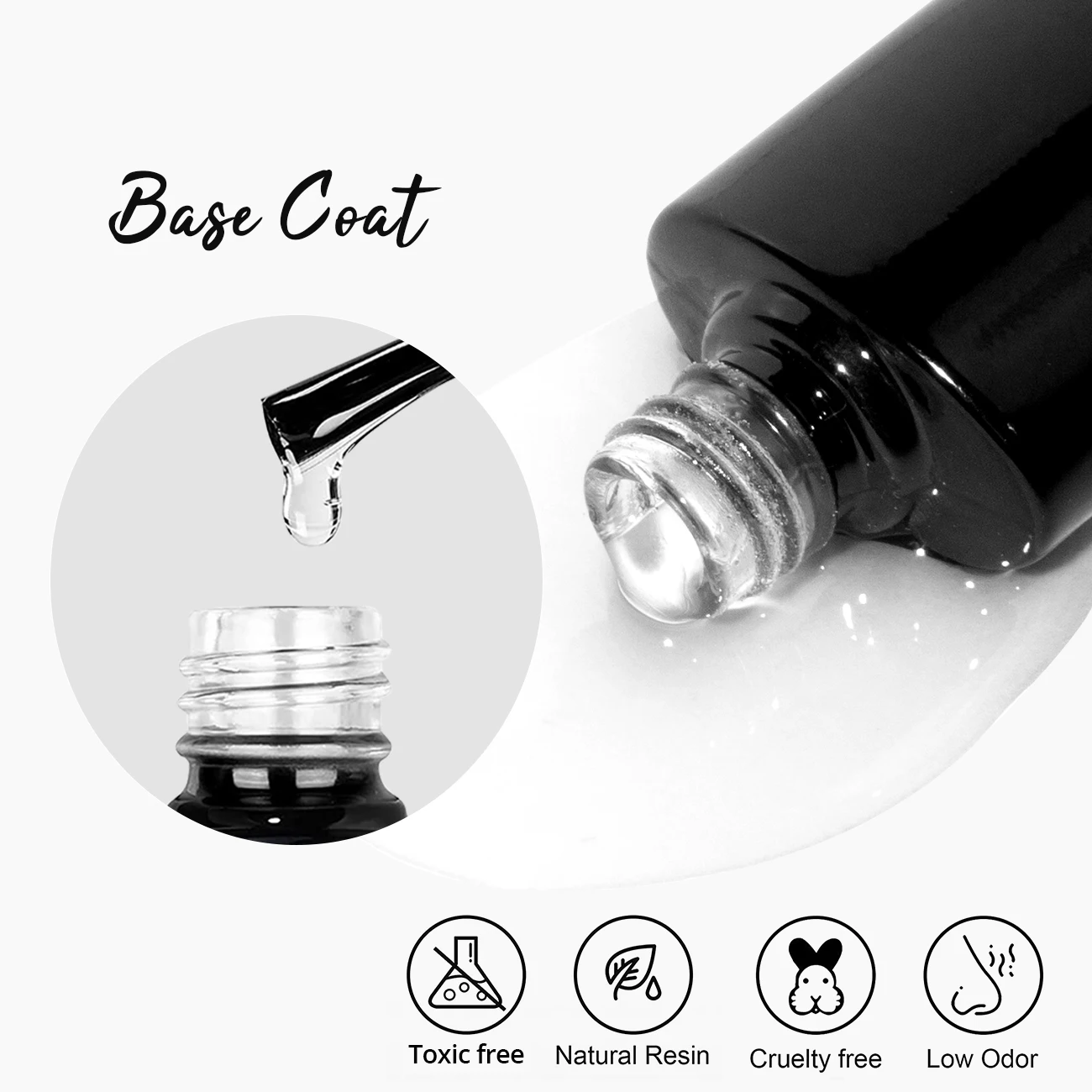SCI Wholesale Base Coat 15ml 10ml 8ml 1kg And Top Coat Glue Gel UV Gel Hema Free Nail Polish