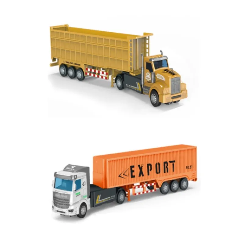 1:36 diecast model truck metal toy fuel tank car oil transporter and trailer top quality engineering vehicle China manufacturer