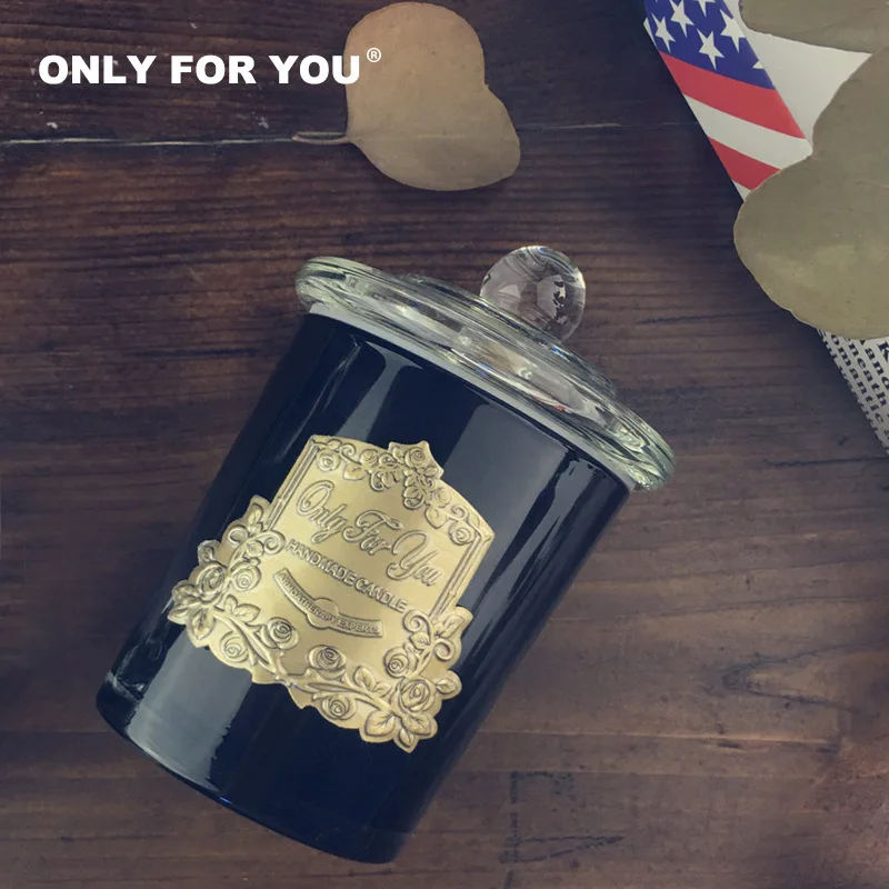 Fashion Luxury Aromatherapy Symbol Of Royal Power Metal Private Label Plates Jar Scent Candles