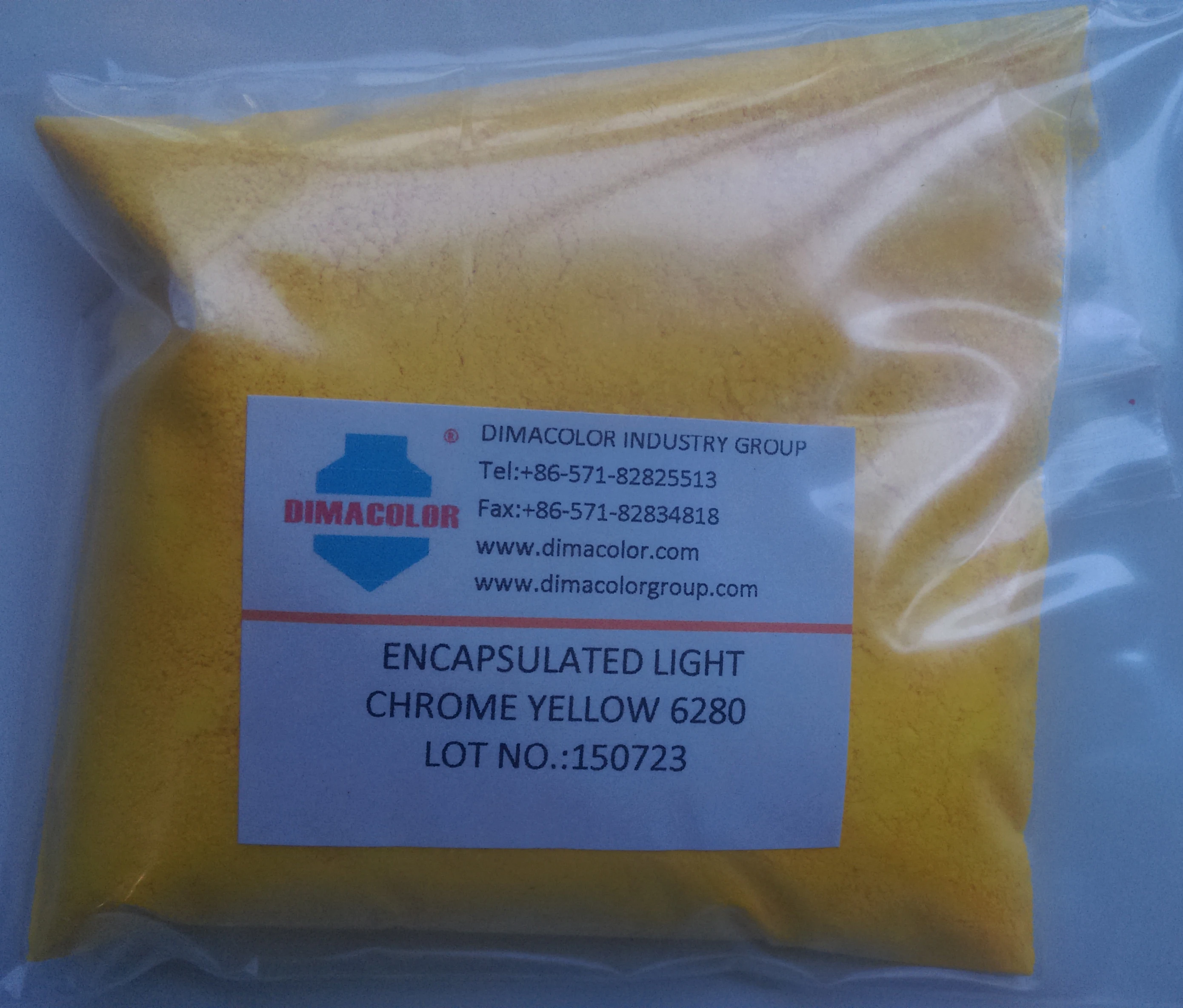 Средний хром желтый (пигмент желтый 34) -для пластика/краски/покрытия/дорожного изготовления