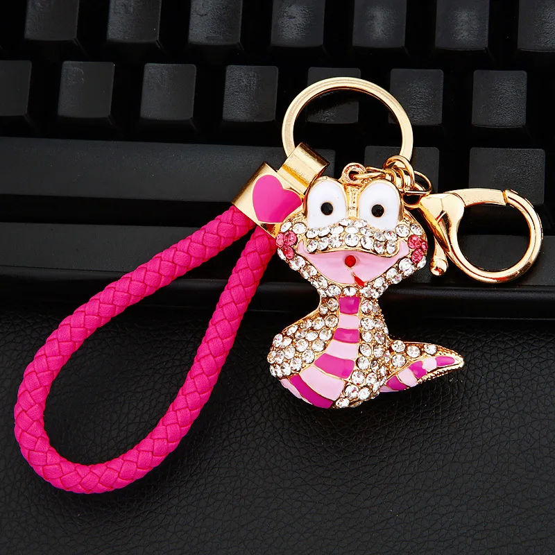 chinese new year snake key chain China snake year fortune key chain braided rope key chain for bag accessories