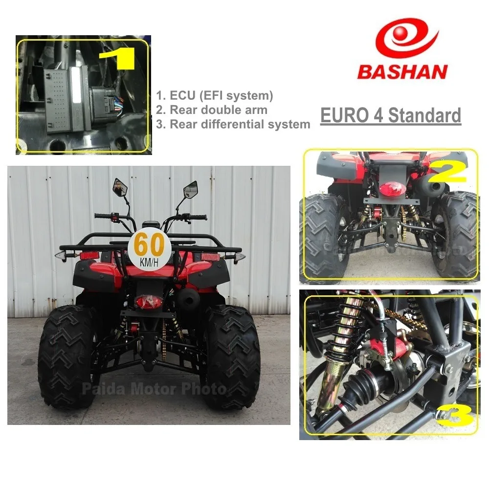  Мотор BASHAN EEC ATV 200 cc EURO4 COC CVT QUAD 200cc Road Leagl EURO 4 Utility EFI дифференциальный цепной привод Автоматический