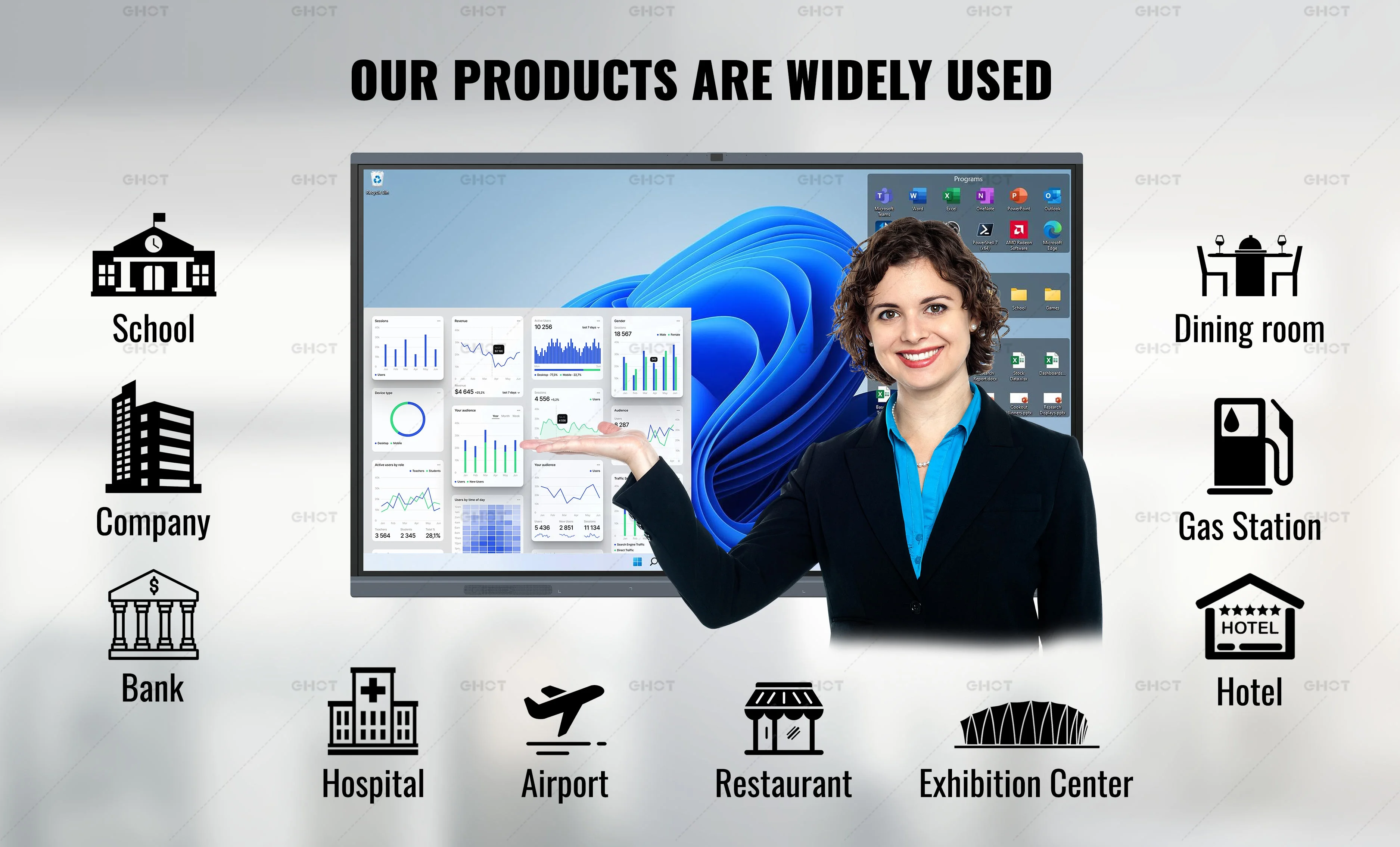 High Quality Interactive Whiteboard 982.61 Training Smart Whiteboard Anti-blue Light Glass Digital Flat Panel Interactive boards
