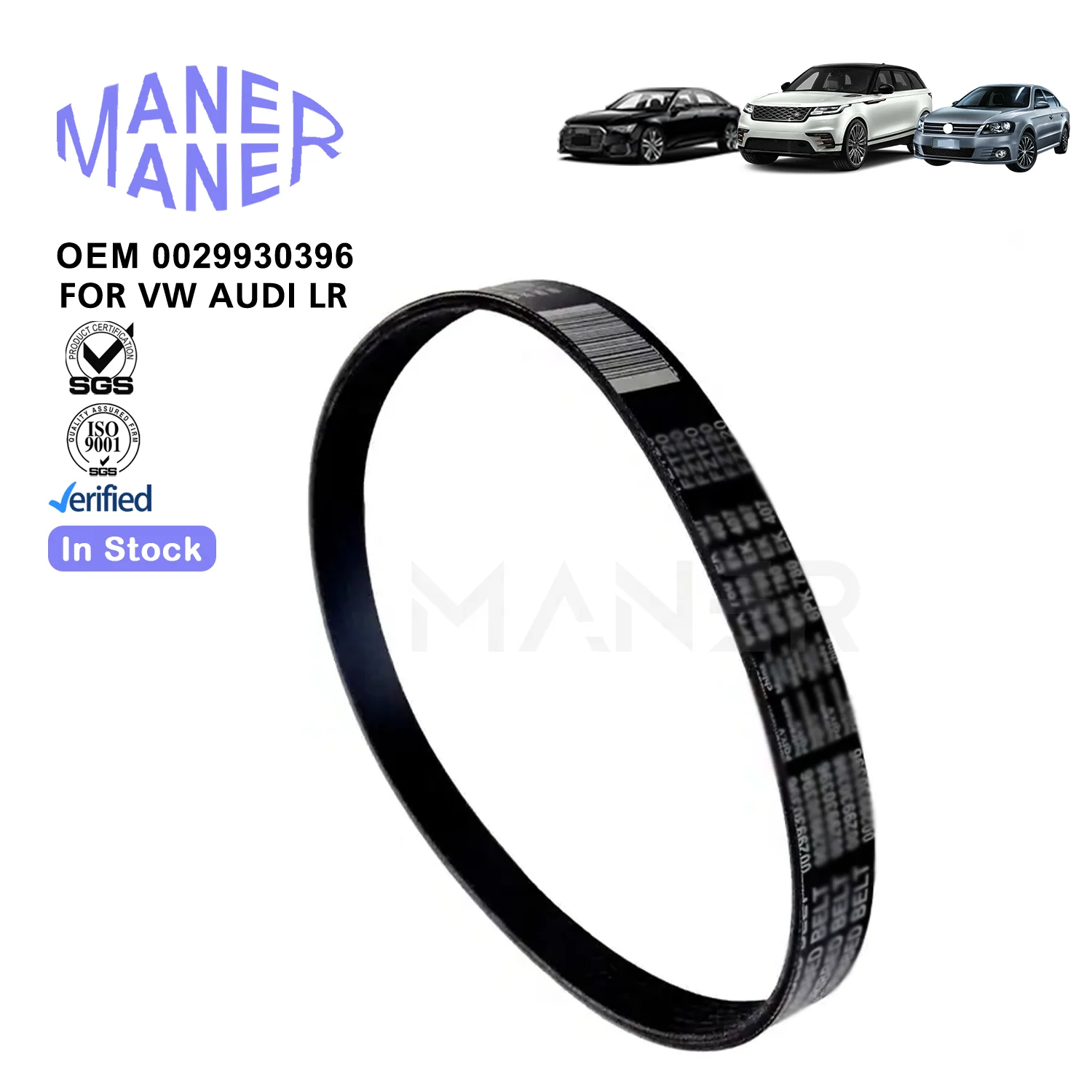 MANER Auto Transmission Systems 0029930396 manufacture well made Engine Serpentine V-ribbed Drive Belt For Mercedes Benz