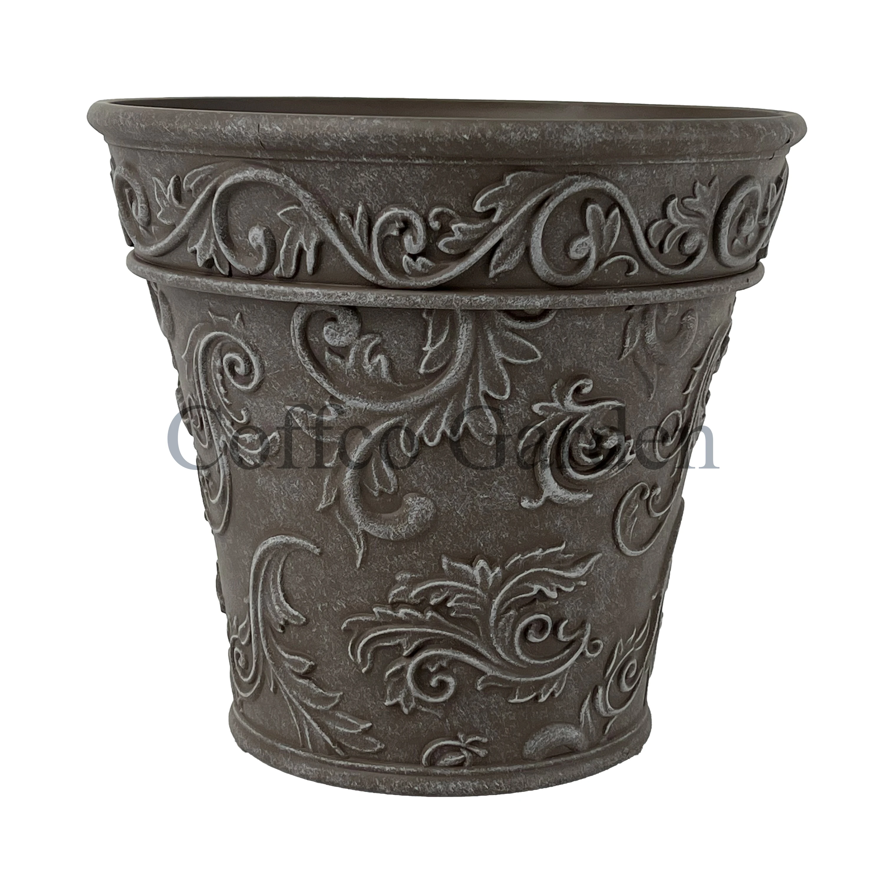 Vintage Christmas Design Arabesque round Vine Flowerpot Handicrafts Garden Planter for Home Nursery Desktop Elegant Deco Style