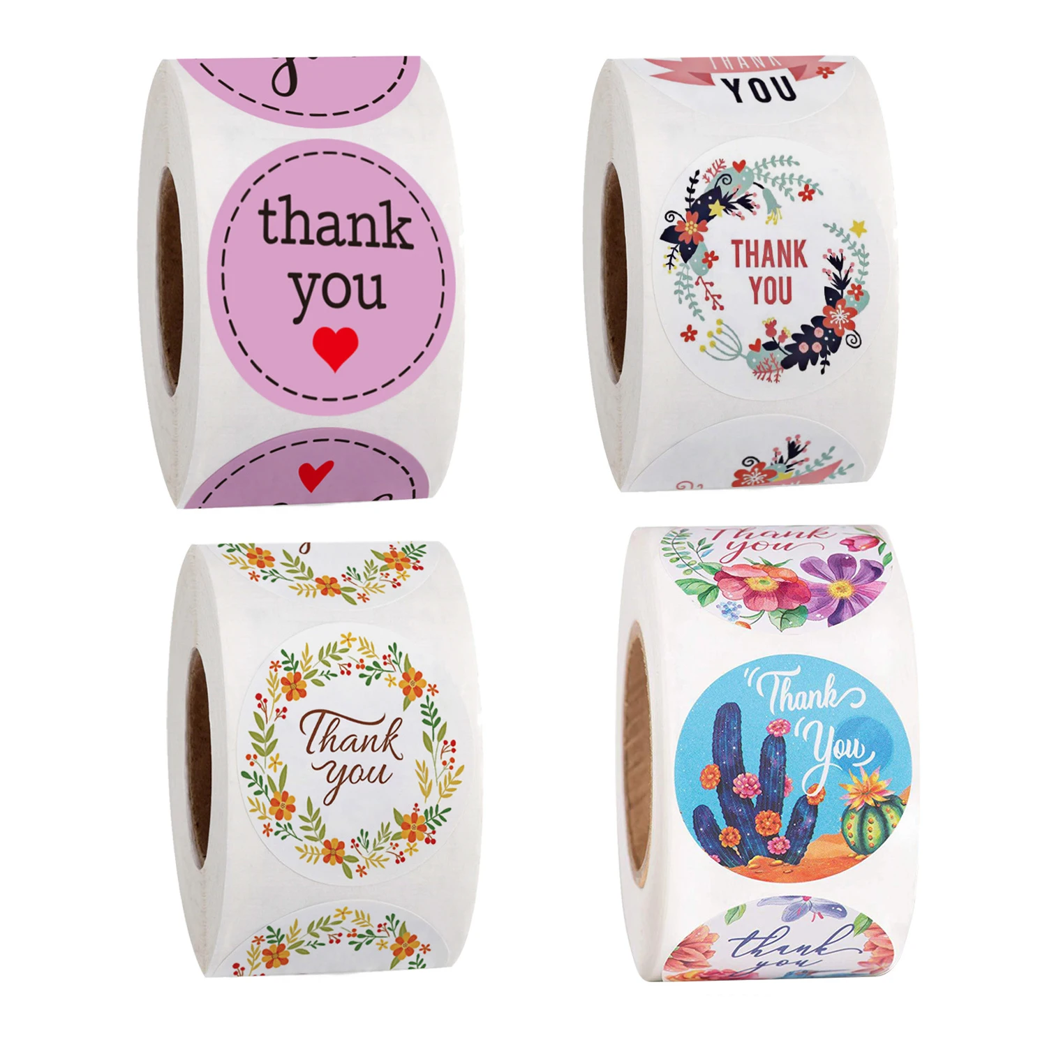 
Hot Sale High Quality Adhesive Label For Decoration 1inch CustomThank You Stickers 