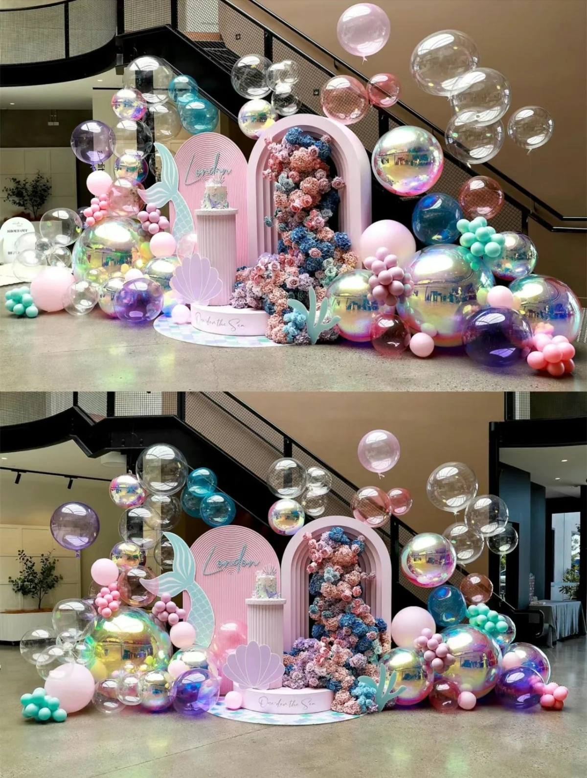 Pink Rosy princess theme Balloon Arch Garland kit for kid girl first 1 birthday baby shower Party Garden Anniversary decoration