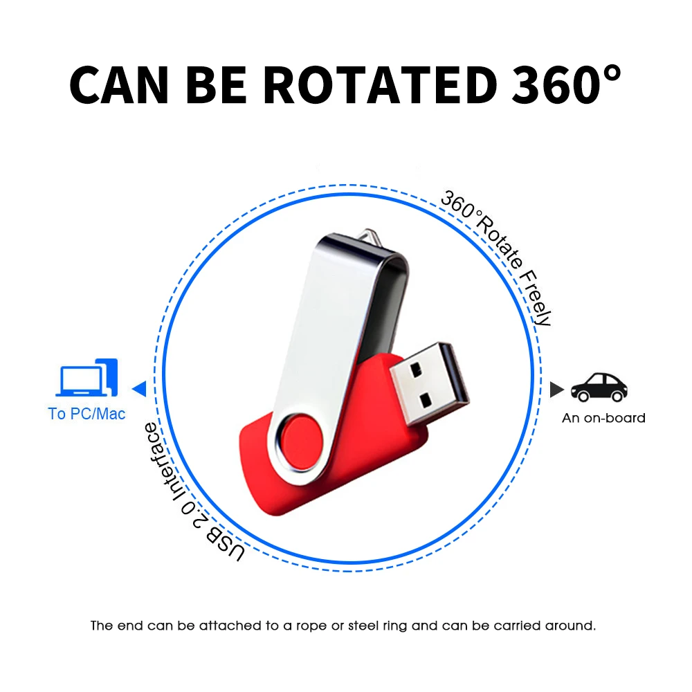 OEM Promotional Classic U Disk PVC Plastic Metal Sublimation Custom Swivel Rotate Shape Portable 8gb USB Flash Drives with Logo