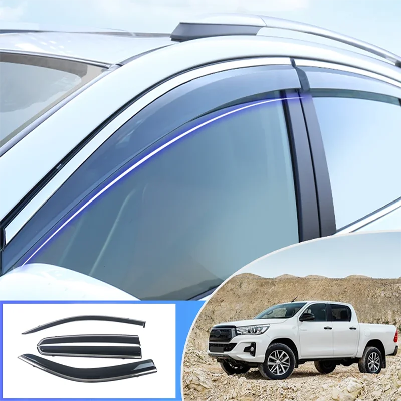 Car window deflector exterior trim OEM for Toyota Hilux sun visor rain shield trim