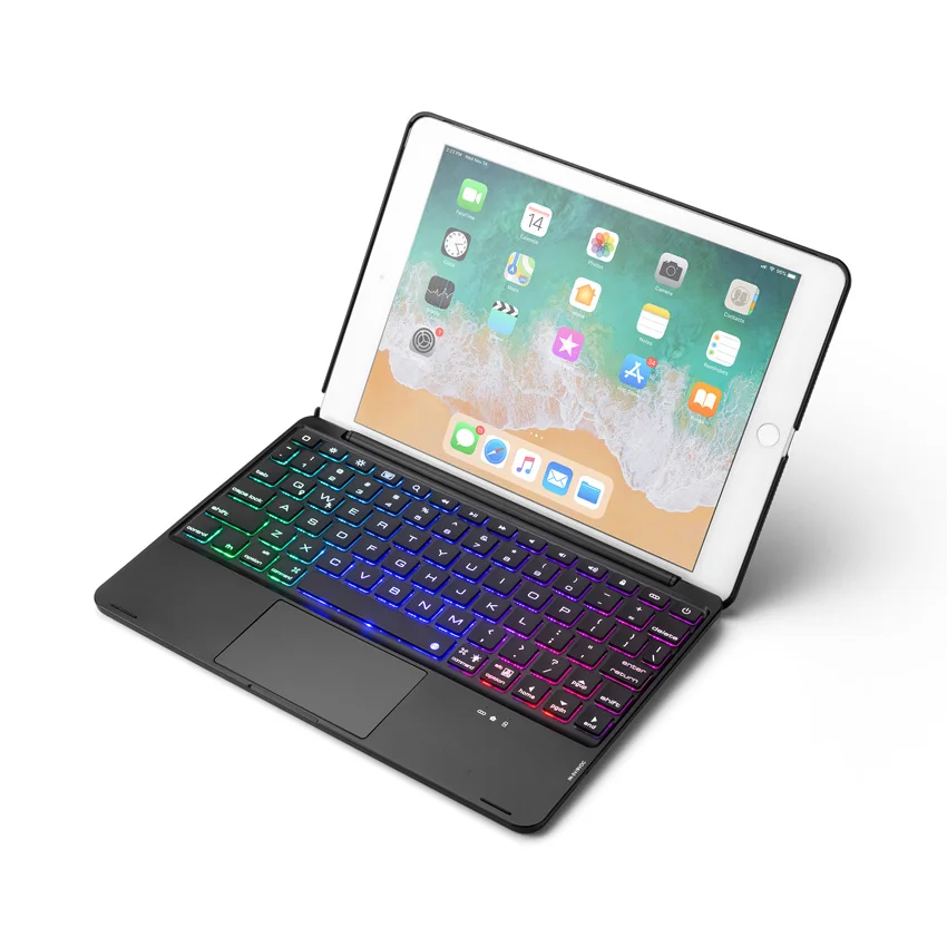 Для ipad pro 9,7 2017/2018 новый ipad air/air 2/ЖК-дисплей Автоматический Режим сна/пробуждения клавиатура с подсветкой чехол
