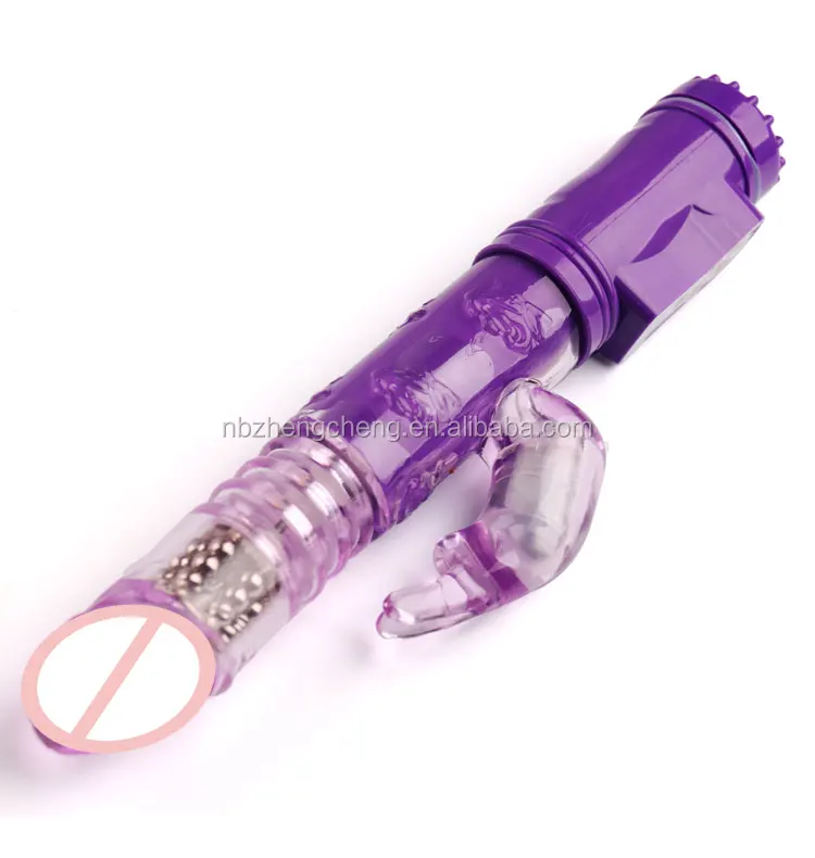Women G Spot Massager Thrusting Realistic Rotating Head Sex Toy Rabbit Dildo Vibrator