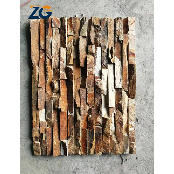 ZGSTONE Factory Cheap Price Natural Cultured Stone Slate Exterior Wall Cladding Tiles Marble Culture Stone Wall Panel
