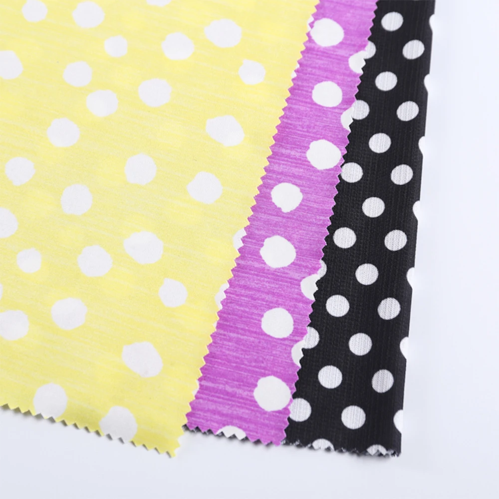125GSM Fashion Cycling Fitness Fabric Customized Dot Digital Print Knitting Fabric Microfiber Fabric for Garment