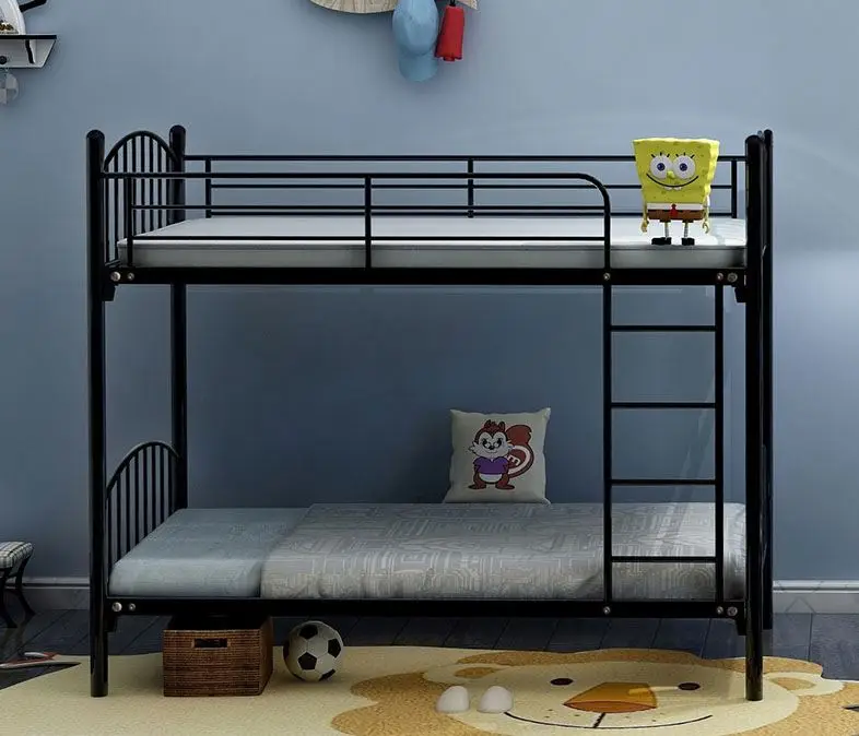 Metal bunk bed frame and bunk beds adult for school