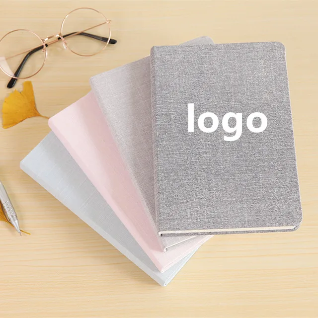 
2021 new arrival Fabric cover agenda, bullet diary journal Textile Blank Linen notepad fabric hardcover notebook 