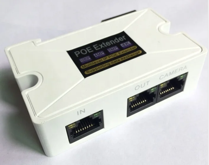 2 port poe extender 802.af/at 10/100MPOE Splitter Power Over Ethernet 330ft Over Cat5/6 Cable Powering extender