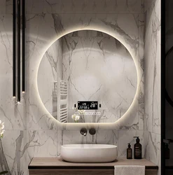Bathroom Irregular Semicircle Wall Led Half Round Smart Mirror Dimming Defog Led Backlit Mirror With Light