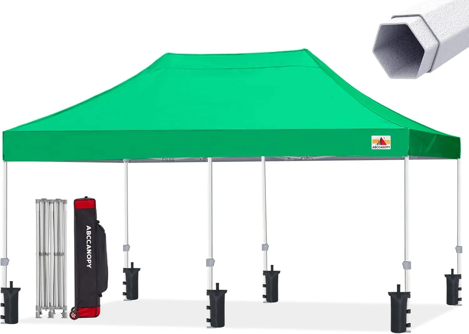 ABCCANOPY 10x20ft Commercial Hexagonal Pop-up Gazebo Portable Canopy Frame for Outdoor Events Pop-up Tent Marquee