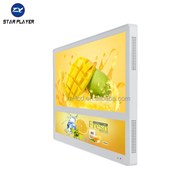 18.5+10.1inch dual screen android media cms digitale signage software beschilderung advertising elevator lcd display