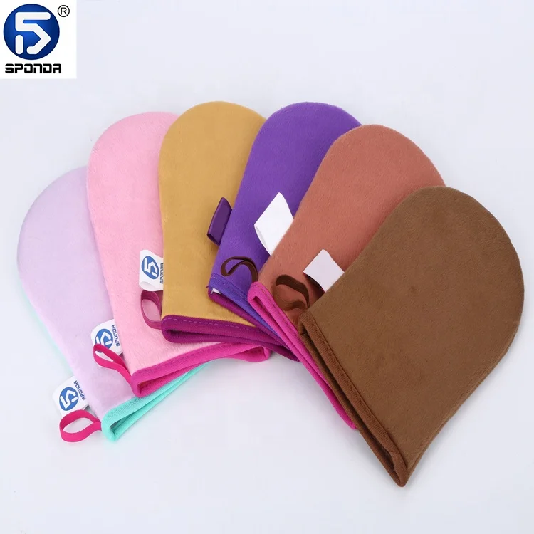 Professional Manufacturer Custom Double Sided Skin Self Tanning Applicator Mitt SunlessTanning Mitt