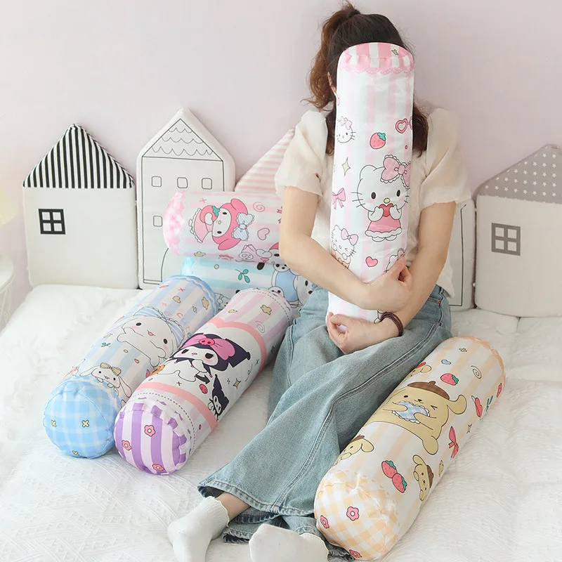 Cute Melody Kuromi Plush Long Strip Pillow Cartoon Anime Kt Cinnamoroll Premium Sleeping Cushion Sofa Plush Doll Gifts Wholesale