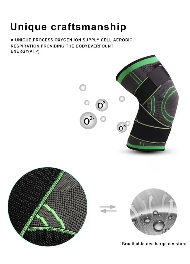Nylon Lycra hygroscopic Knee Pads Braces Sports Support Kneepad Men Women for Running Fitness Elastic Wrap Brace Gym Knee Pads